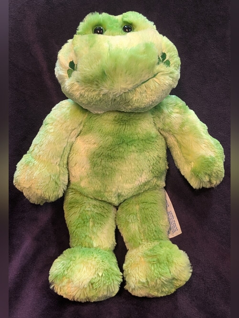 Build A Bear Green Shamrock Happy Go Lucky Frog Plush (2009)